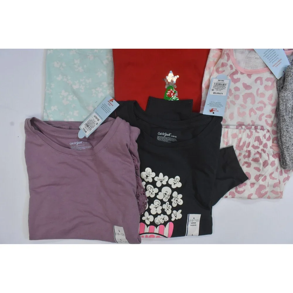 Cat & Jack Buk Lot Of 11 Girls Size 10/12 Mixed Season Tops Bottoms Shorts